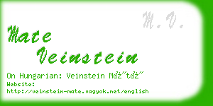 mate veinstein business card